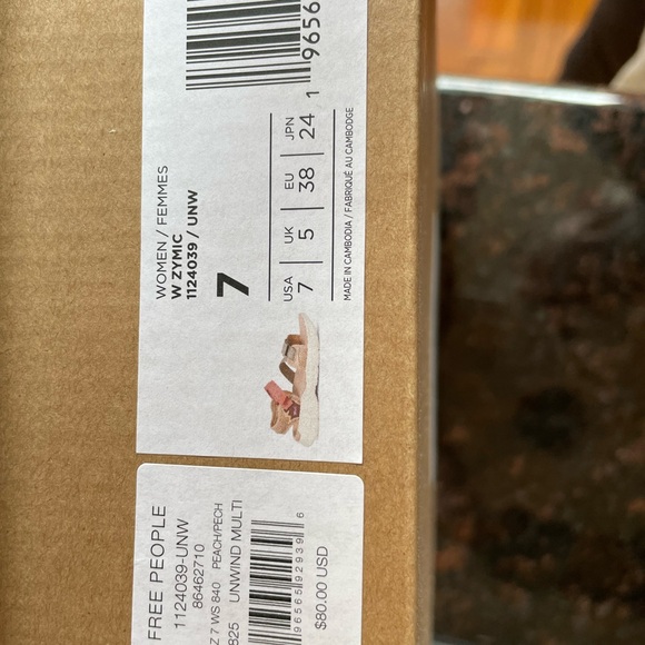 Teva/FP Women’s Peach/Multi Sandals. - Picture 3 of 4